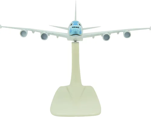 Miniatura 2 de TANG DYNASTY (TM 1:500 5.9 in A380 ANA Tortuga marina Metal Avión Modelo Avión Juguete Modelo de Avión Azul)