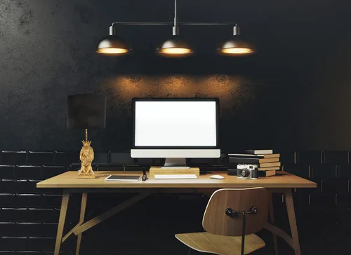 Miniatura 3 de Lámpara de mesa en forma de león con pantalla negra