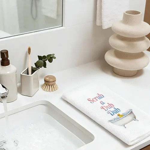 Miniatura 7 de Chicimln - Divertidas toallas de mano de goma para baño, estilo bohemio, para bañera, pato amarillo, toallas de mano decorativas para niños y niñas