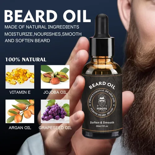 Miniatura 5 de Alisador de barba de lujo para hombres, cepillo iónico de barba calentado con LCD, 5 ajustes de temperatura, antiquemaduras, kit de alisador de pelo