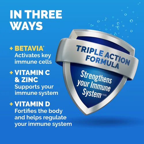 Miniatura 4 de Emergen-C Immune+ Gomitas de apoyo inmunológico de triple acción, BetaVia (R), 1000 mg de vitamina C, vitaminas B, vitamina D y antioxidantes, súper
