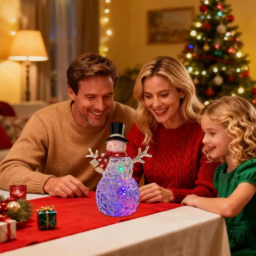 Miniatura 7 de Adornos de muñeco de nieve de Navidad, globos de nieve de Navidad, muñecos de nieve con música LED, decoración de muñeco de nieve de 9 pulgadas