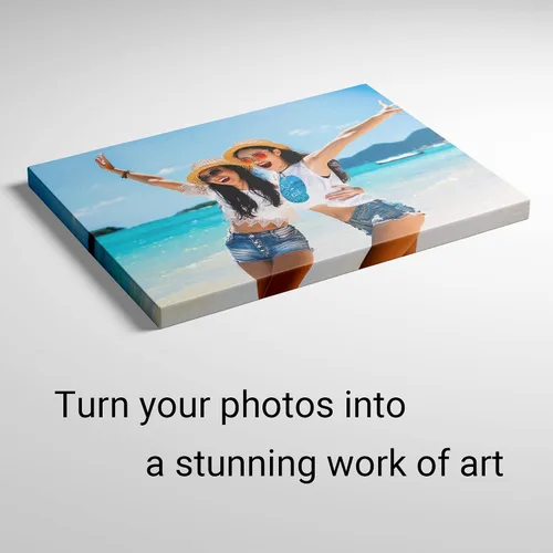 Miniatura 2 de Chexin Impresiones en lienzo personalizadas con tus fotos, imágenes personalizadas personalizadas para familia, boda, festival, mascota, póster, 8 x