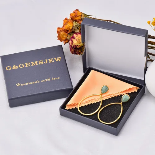 Miniatura 8 de G&GEMSJEW Gold Dangle Earrings for Women, 14K Gold Plated Gemstone Earrings