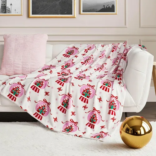 Miniatura 37 de Juicy Couture Berry Happy - Manta de felpa de 50 x 70 pulgadas, color rosa, mantas decorativas para sofás, mantas para sillas y camas