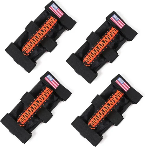 Miniatura 10 de sukemichi Manijas de agarre de la barra de rodillo para accesorios de Jeep Wrangler TJ JK JL Gladiator JT UTV ATV - Hebilla metálica de mejora