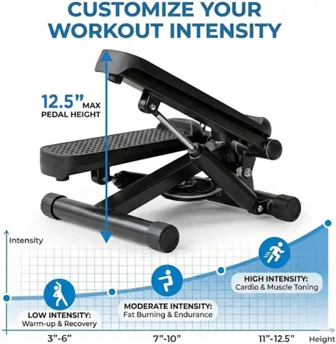 Miniatura 3 de Máquina paso a paso compacta para entrenamiento cardiovascular y de piernas en interiores Pequeño equipo de ejercicio portátil para fitness