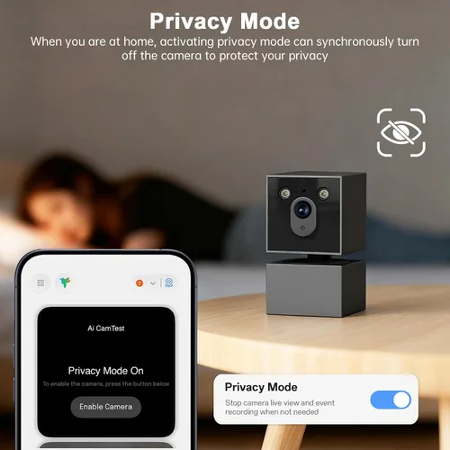 Miniatura 9 de Cámara de seguridad 2K para interiores - Cámaras WiFi 5G y 2.4G para seguridad del hogar, monitor de mascotas/perros/bebé con aplicación de teléfono