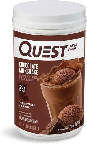 Quest Nutrition - Proteína en polvo sabor a batido de chocolate, 22 g de proteína, 2 g de carbohidratos netos, 1 g de azúcar, baja en carbohidratos,