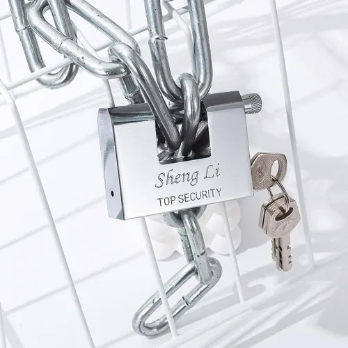 Miniatura 3 de Candado grande de acero inoxidable resistente con llave, candados de contenedores de envío de alta seguridad, bloqueo a prueba de cortador