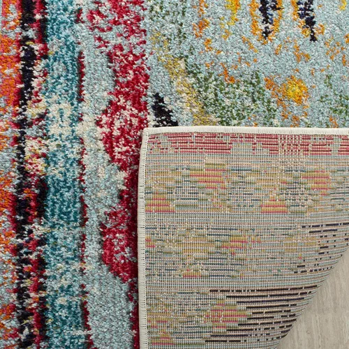 Miniatura 8 de SAFAVIEH colección Monaco - Alfombra larga estilo boho chic con detalles tribales y diseño desgastado, no desprende pelusa y de fácil cuidado, ideal