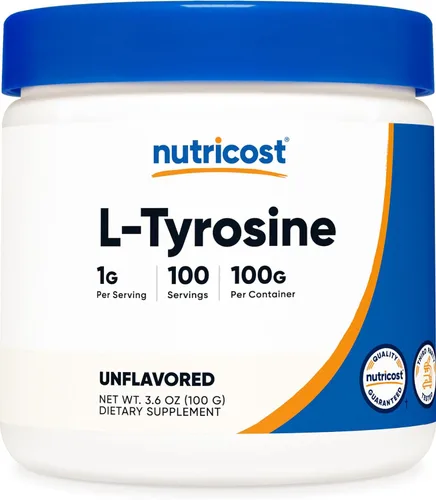 Miniatura 6 de Nutricost L-tirosina en polvo 17.64 oz - polvo puro de L-tirosina 1000mg por porción