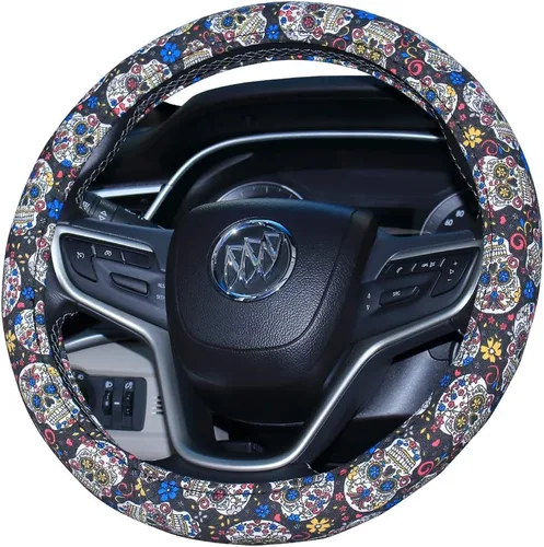 Miniatura 3 de Funda para volante con diseño de flores nuevas para mujer (cártamo)
