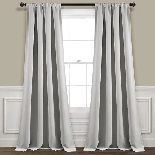 Miniatura 13 de Lush Decor Paneles de cortinas aisladas para oscurecer la habitación, con bolsillo para barra, par de cortinas largas para dormitorio o sala