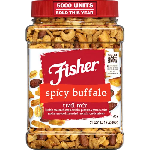 Miniatura 17 de Fisher Dill Pickle Trail Mix, 25 onzas (paquete de 1), tarro resellable, cacahuetes, patatas fritas de centeno, pretzels, pepitas y almendras
