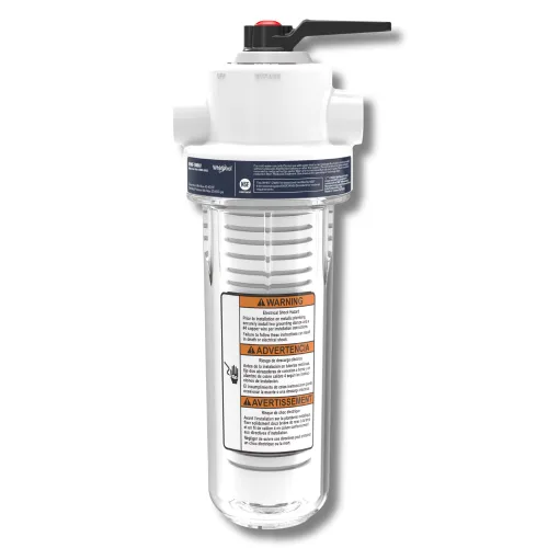 Whirlpool Sistema de filtración de agua para toda la casa de 10 x 2.5 pulgadas WHKF-DWHV, puertos de 3/4", carcasa transparente, filtro de agua
