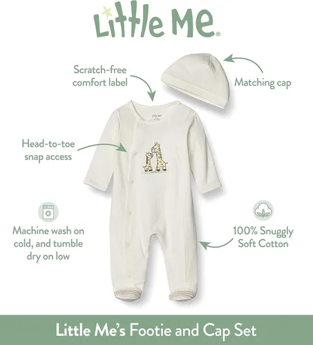 Miniatura 2 de Little Me Footie y sombrero de bebé niño