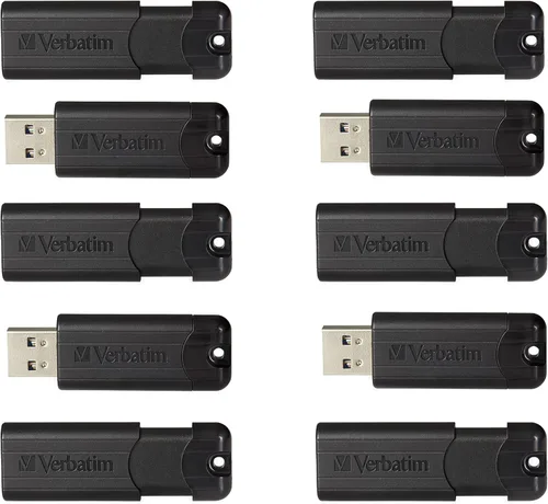 Miniatura 8 de Verbatim 128GB Pinstripe USB 3.2 Gen 1 Unidad Flash Retractable - Negra