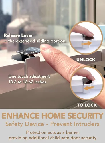 Miniatura 5 de Greatim GT-DB005 - Cerradura de ventana de seguridad para el hogar, cerradura de ventana de emergencia, a prueba de niños, sistema de bloqueo