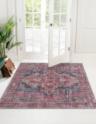Miniatura 17 de Unique Loom Mangata Collection - Alfombra de área - Mary (rectangular 2' 0" x 3' 0", azul/negro)