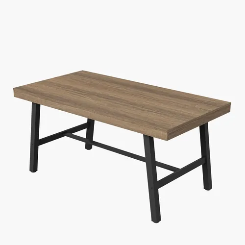 Miniatura 14 de GarveeHome Mesa de comedor industrial para 2-4 personas, mesa de cocina grande de 55.11 pulgadas de largo con marco de metal resistente, encimera
