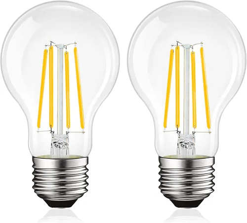 LUXRITE Bombillas LED vintage A19 equivalentes a 100 W, 1600 lúmenes, blanco suave de 3000 K, bombillas Edison regulables, 12 W, clasificación