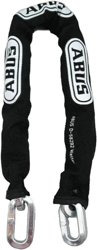Miniatura 9 de ABUS Cadena de seguridad cuadrada de acero endurecido 10KS de 10 pies x 3/8 pulgadas de grosor para bicicletas, contenedores, remolques