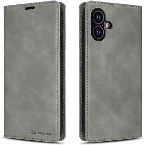 Miniatura 53 de QLTYPRI Funda para iPhone Air, Funda de piel sintética premium TPU parachoques con tarjetero Kickstand adsorción magnética oculta a prueba de golpes