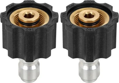 Miniatura 8 de Yamatic Adaptador para lavadora a presión, hembra M22 a enchufe de conexión rápida de 3/8 pulgadas, acoplador de arandela eléctrica, conector rápido