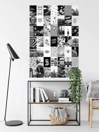 Miniatura 5 de Haus and Hues - Kit de collage en blanco y negro, kit de collage estético de pared, kit de collage de fotos para pared, decoración estética de pared