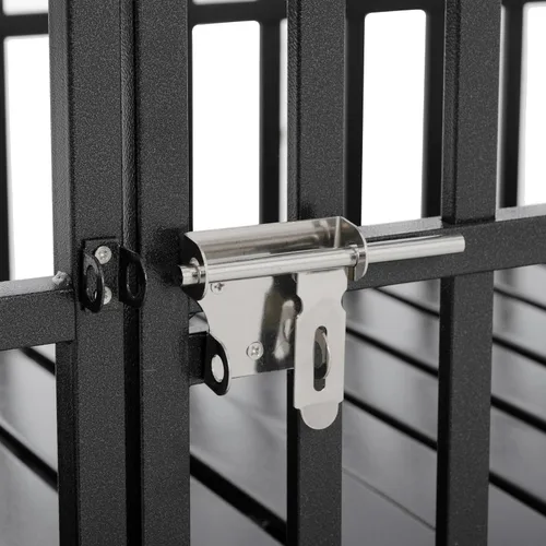 Miniatura 5 de Jaula para perros de alta resistencia, gran metal fuerte para perros y mascotas pequeños, medianos y grandes, fácil de montar con cerraduras