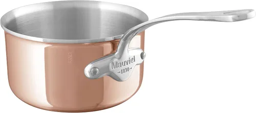Miniatura 5 de Mauviel M'6S - Sartén de cobre pulido y acero inoxidable de 6 capas con mango de acero inoxidable fundido, apto para todo tipo de estufas, 0.8
