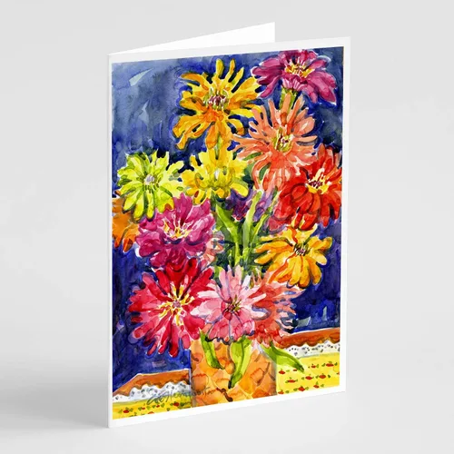 Miniatura 49 de Caroline's Treasures 6077GCA7P Flower - Tarjetas de felicitación y sobres de Aster - Paquete de 8 tarjetas en blanco con sobres, tamaño A7, tarjetas