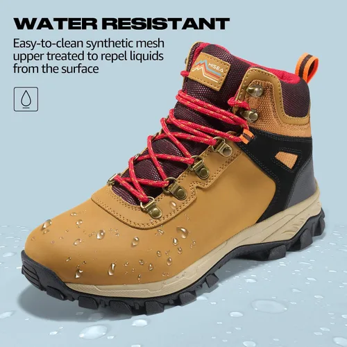 Miniatura 5 de HISEA Botas de senderismo para mujer, impermeables, ligeras, de cuero, botas de tobillo transpirables para escalada al aire libre, senderismo