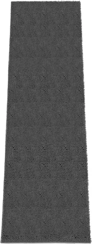 Alfombra absorbente para perros para patas sucias, 120" x 36" alfombras de chenilla para interiores para la entrada, alfombra antideslizante lavable