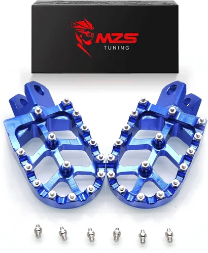 Miniatura 21 de MZS Estriberas para Dirt Bike, Estriberas CNC Motocross KLX 110 Reposapiés MX Pedal de Descanso Verde Compatible con KLX110 2002-2024 / KLX110L