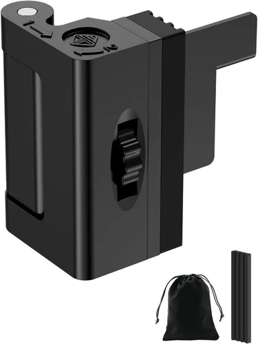 Miniatura 9 de Cerradura de Puerta Portátil para Viaje, Refuerzo de Puerta Ajustable Sin Taladrar, Pestillo de Parada Extra para Habitación de Hotel, Apartamento