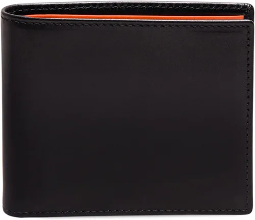 Miniatura 2 de Ettinger Billetera Billetera para hombre con 12 ranuras para tarjetas de crédito, NegroNaranja