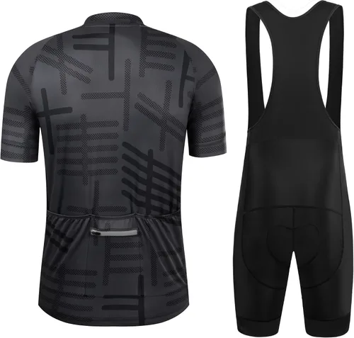 Miniatura 2 de GCRFL Conjunto de camiseta de ciclismo para hombre, pantalones cortos para bicicleta de carretera, mangas de jersey con cremallera, pantalones