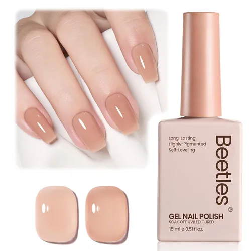 Miniatura 388 de Beetles - Esmalte de uñas de gel marrón – 0.5 onzas líquidas de esmalte de gel marrón oscuro, lámpara LED UV para uñas, regalo de manicura para I
