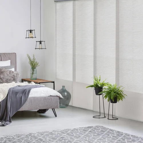 Miniatura 12 de GoDear Design panel ajustable de cortina deslizante para divisores de habitación colgantes 45.8"- 86" de ancho x 96" de alto, persianas verticales