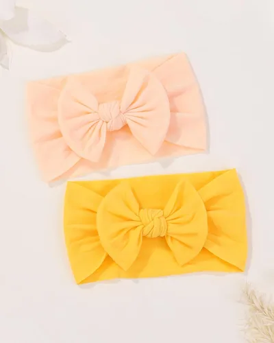 Miniatura 6 de jollybows 12 diademas de nailon para bebés con lazo elástico para niñas, recién nacidos, niños pequeños, accesorios para el cabello, juego de 6- Luz