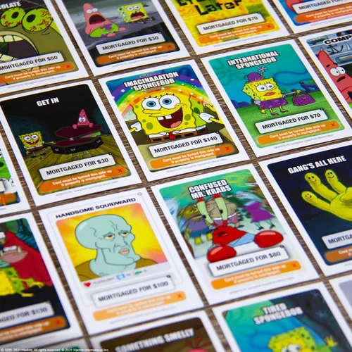 Miniatura 9 de Monopoly Spongebob Squarepants Meme Edition Basado en el programa de Nickelodeon Con memes familiares de ubicaciones, episodios y personajes