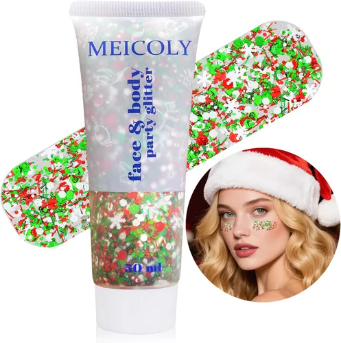 Miniatura 16 de MEICOLY Purpurina corporal roja, blanca y azul, accesorios del 4 de julio, purpurina para el cabello para niños, atuendos del 4 de julio
