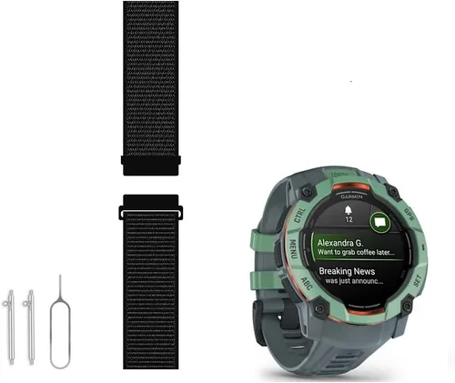 Miniatura 7 de C2D JOY Correa de nailon tejida compatible con Instinct Tactical/Esports/Surf/Camo/Solar Instinct 2/2S Reloj deportivo al aire libre Correr
