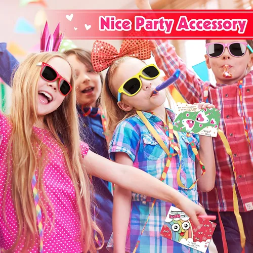 Miniatura 15 de Gafas de sol para niños a granel, gafas de sol de neón con protección UV400, niños y niñas, recuerdos de fiesta para niños, suministros de fiesta