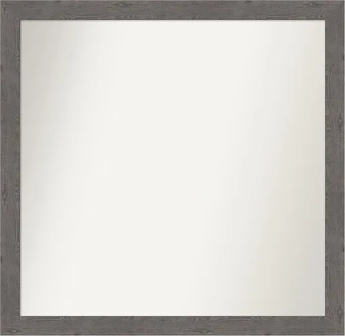 Miniatura 10 de Amanti Art Espejo de baño gris para sobre el fregadero, 31 x 48 pulgadas, espejo de tocador rectangular estrecho de color gris, marco de madera