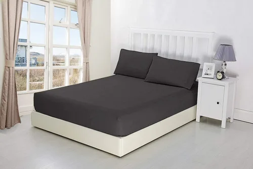 Miniatura 9 de Crown Collection Sábanas bajeras de 600 hilos, 100% algodón egipcio, 8 piezas, bolsillo profundo de 12 pulgadas con 16 fundas de almohada