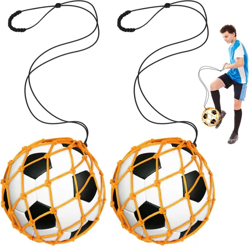 Miniatura 8 de Soccer Kick Trainer 2 Psc with Return Net - Football Training Equipment for Boys & Girls - Practice Gear Compatible with Size 3 4 5 Balls