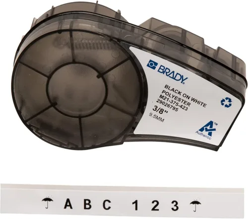 Miniatura 8 de Brady Auténtica (M21-500-423) Etiqueta de Poliéster para Ambientes Adversos para Etiquetado de Códigos de Barras, Paneles Solares y Placas